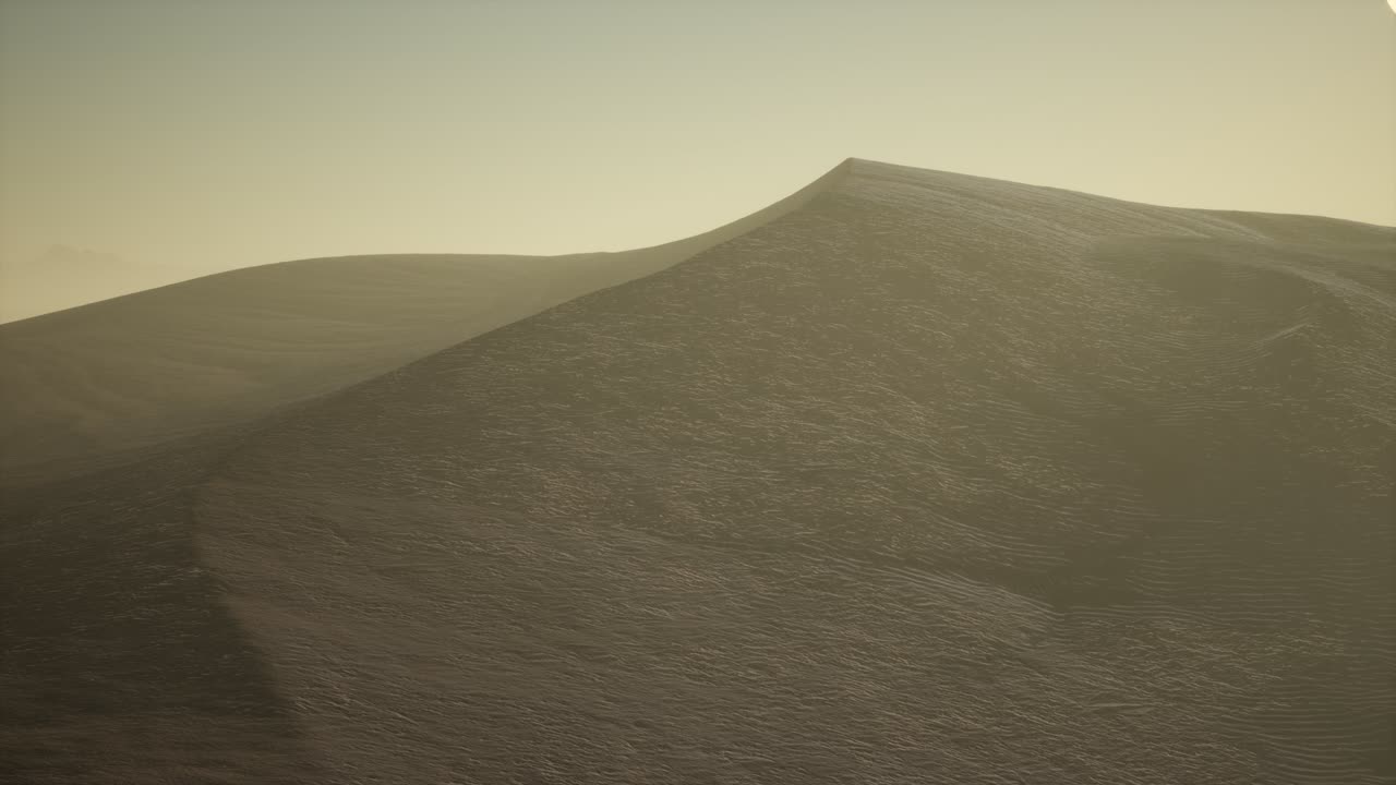 해가 뜨면 사하라 사막 의 큰 모래 언덕 에 대한 공중 전망