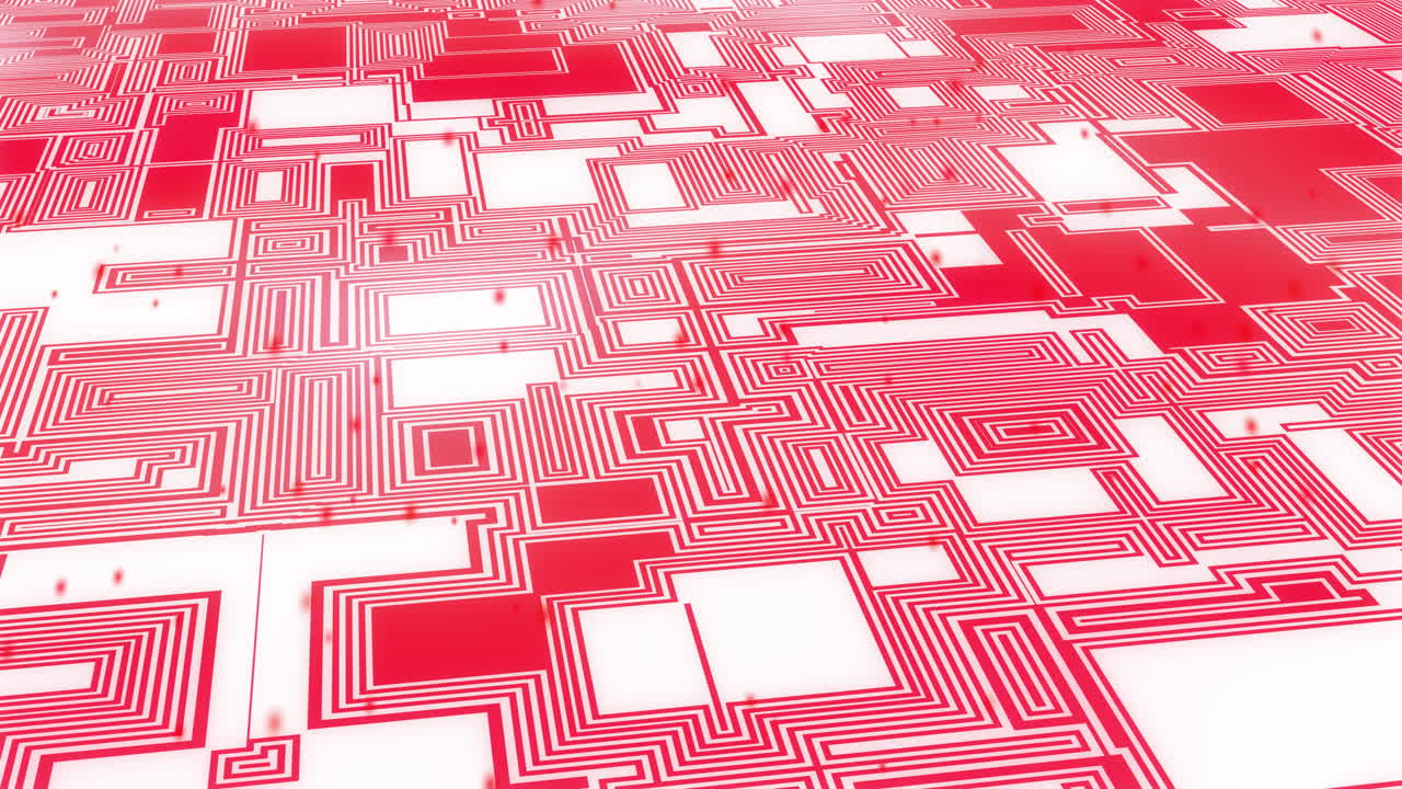 animación del procesamiento de datos en una placa de circuitos informáticos