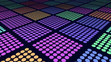 Colorful-neon-dots-pattern-in-rows