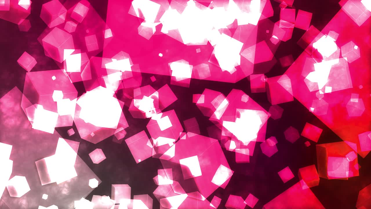 큐브 떠다니는 입자 애니메이션 모션 그래픽