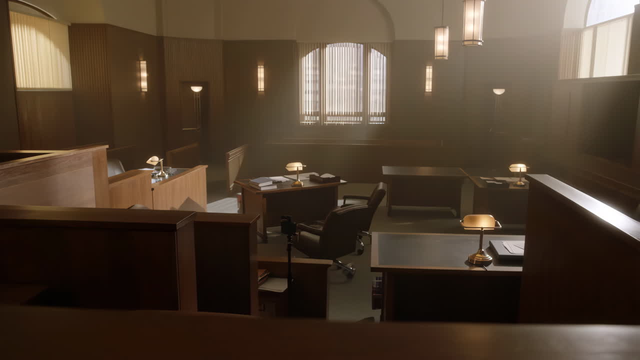 빈 법정실 내부