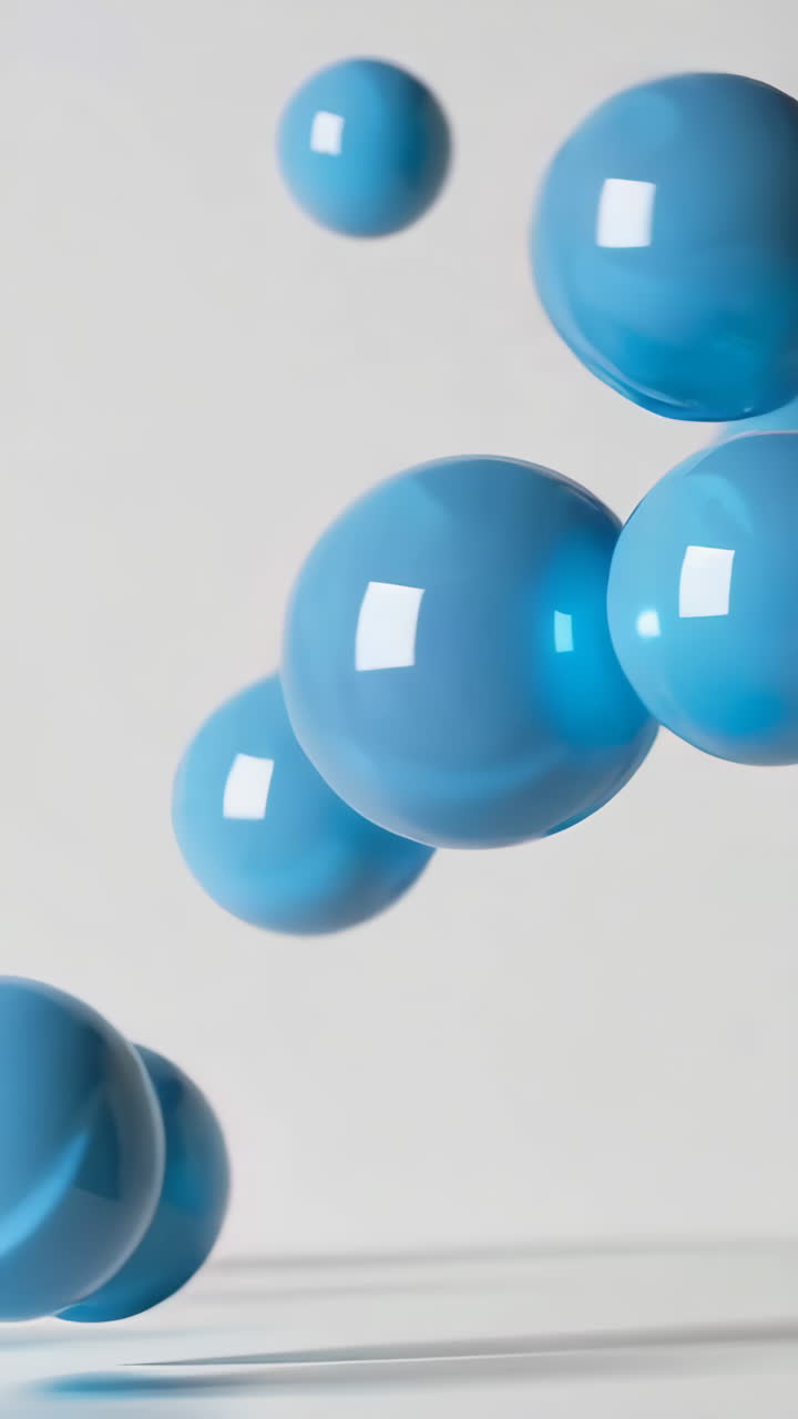 Floating Blue Spheres