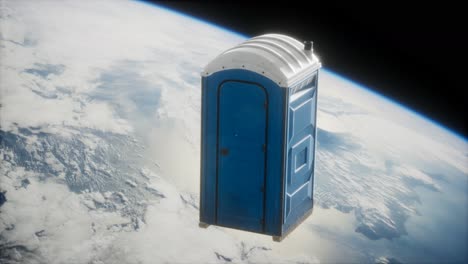 portable street wc toilet cabin on earth orbit