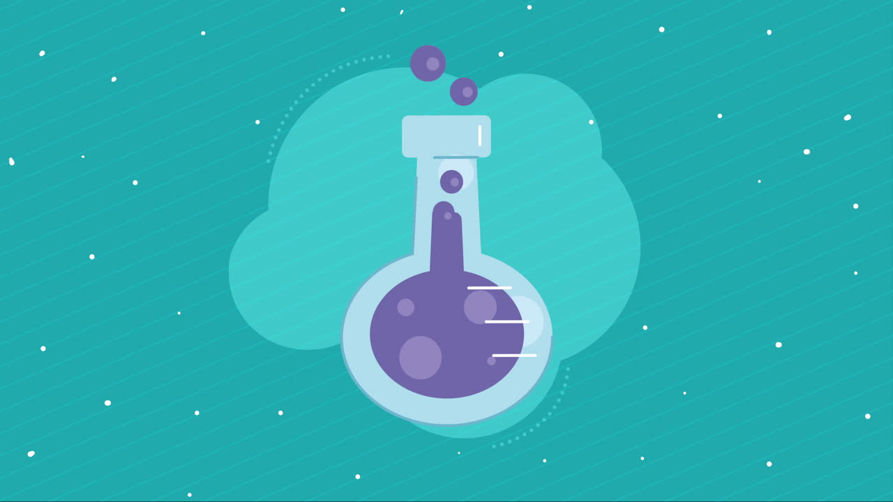 laboratory tube test flask animation
