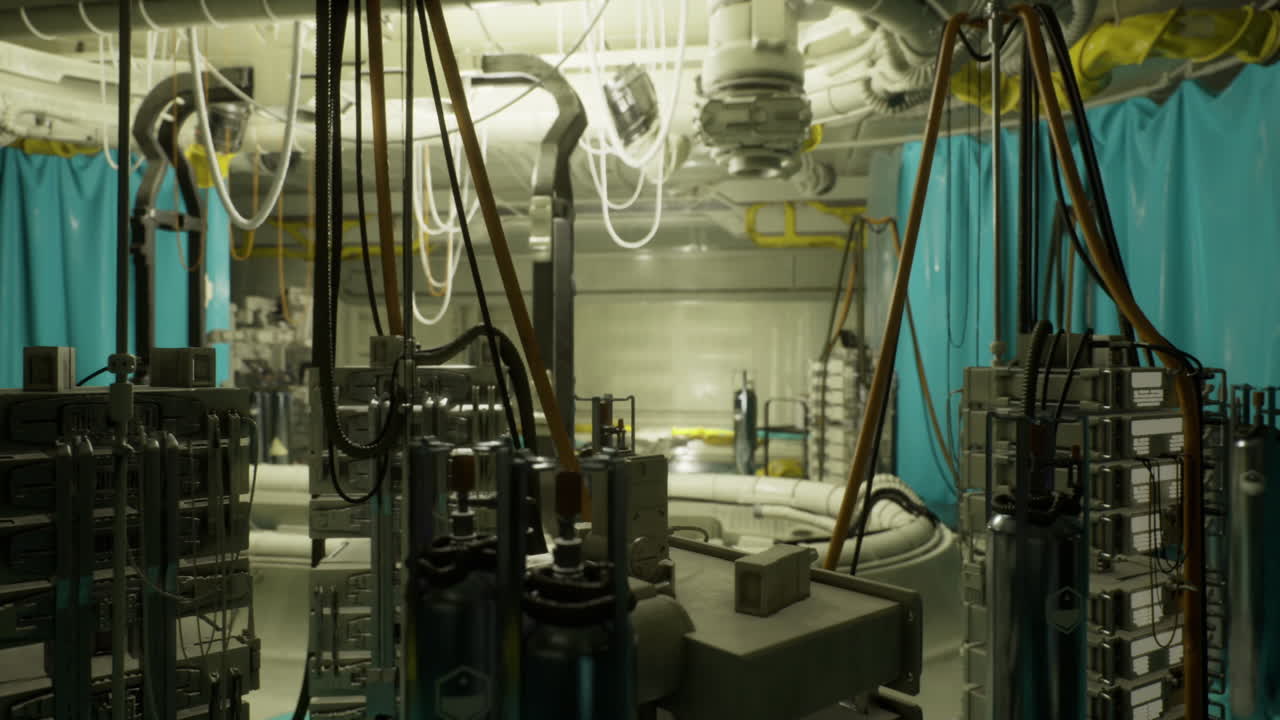 Sterile emergency room equipped with devices and supplies ready