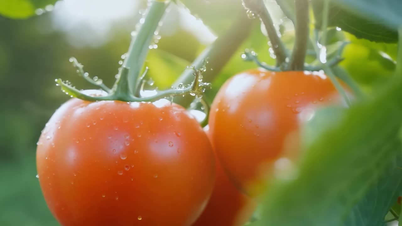 Ripe tomatoes on the vine