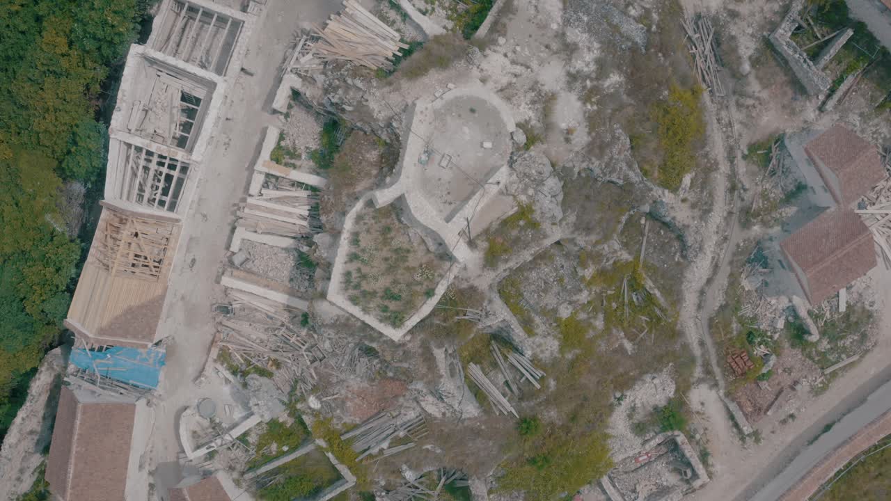 rasnov 도시, brasov 카운티, 트란실바니아, 루마니아의 무인 항공기 샷