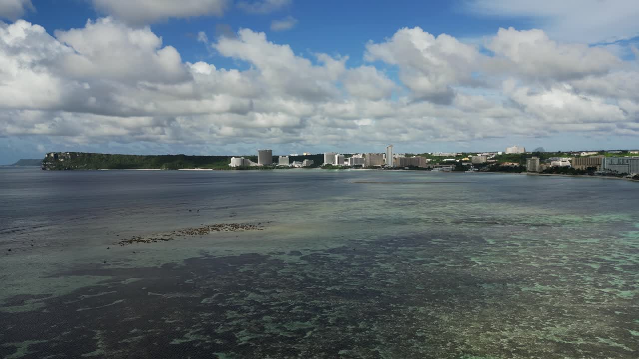 Beachfront Hotels In Hilton Guam, Tumon Bay, Hilton Road, Tumon, Guam - Drone Shot