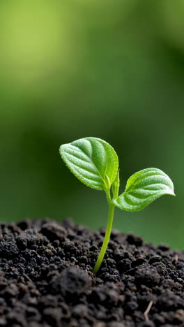 sprout growing in soil