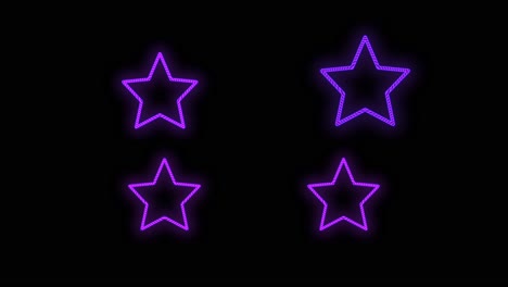 neon purple stars pattern in night