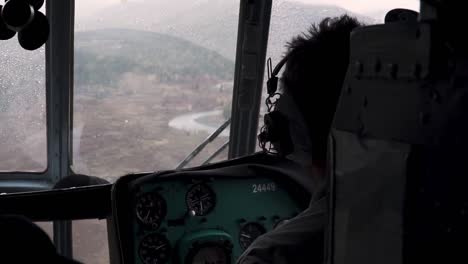 helicopter cockpit view during flight