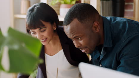 business people, talking and planning on computer