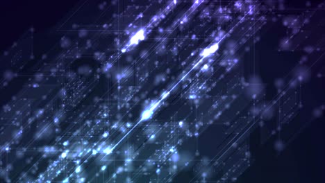 azul brillante brillante tecnología animación de video geométrico