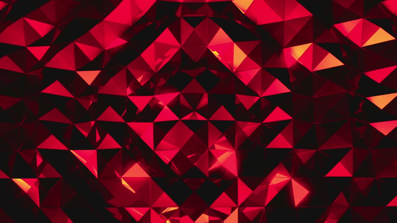 Abstract Red Geometric Triangles Moving Background Loop