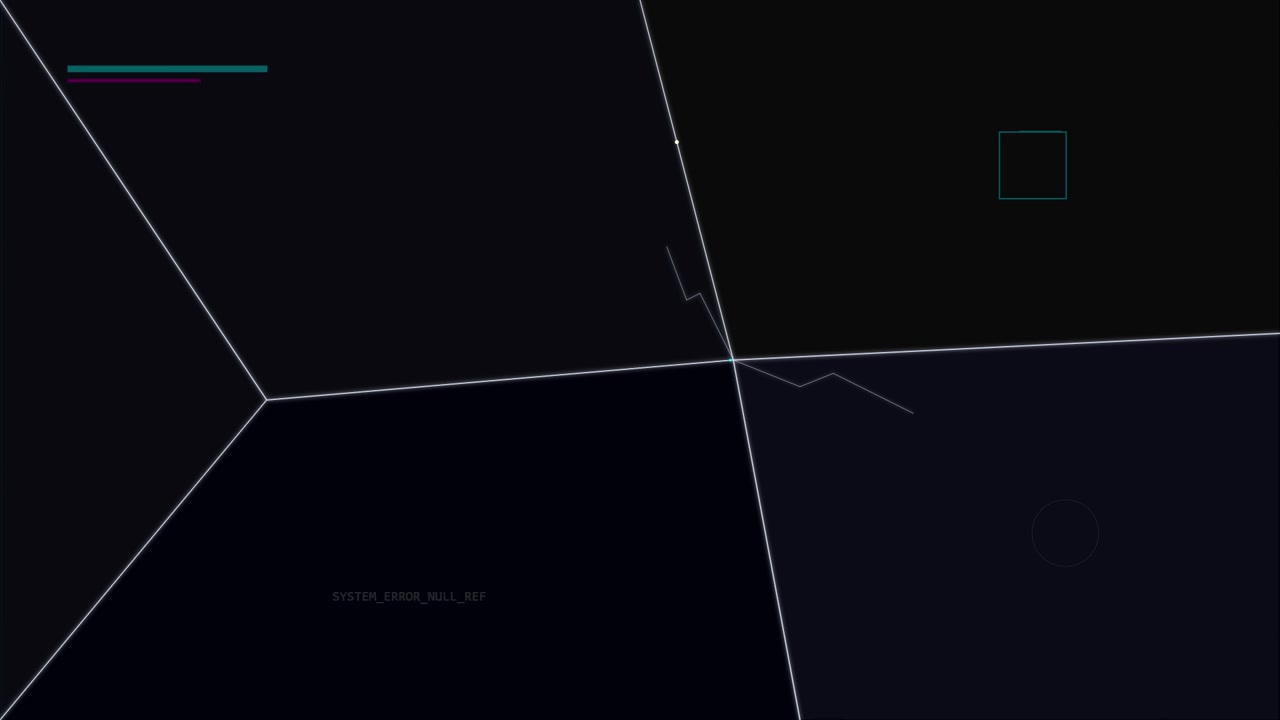 Abstraktní digitální rozhraní s glitch efekty a geometrickými liniemi