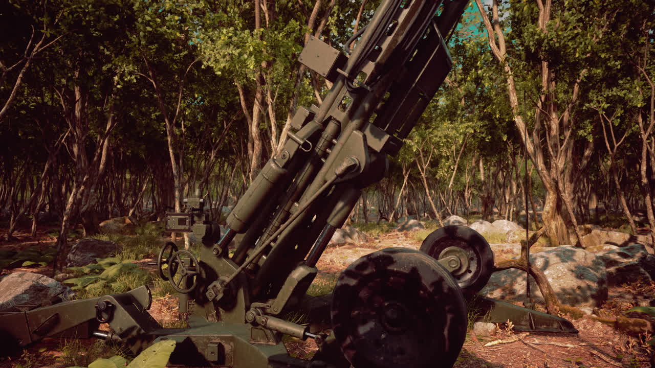 숲 속의 큰 대포