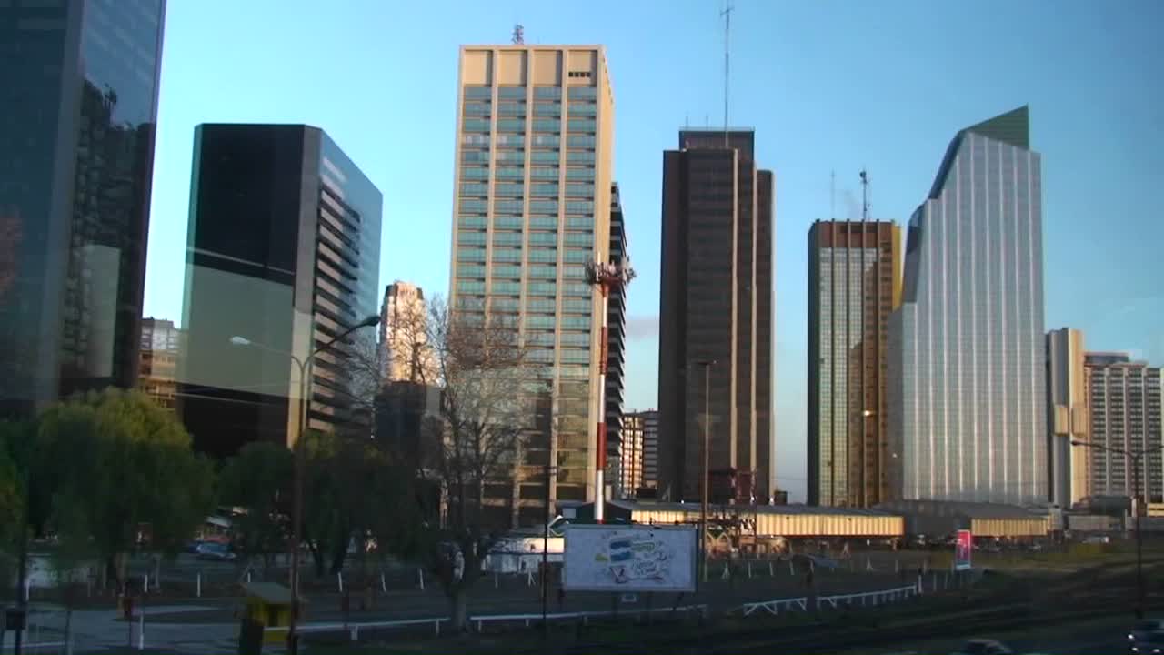 항구에서 부에노스 아이레스의 스카이 라인