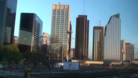 skyline of buenos aires from harbor