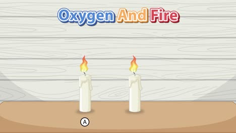 demonstrating the effect of oxygen on candle flames.