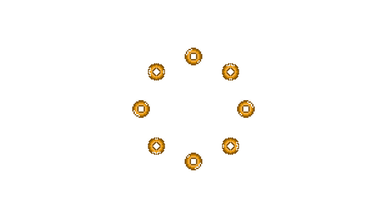 Pixel Art Mini Circle mark Spinning Circle Animated Overlay Transparent 30fps (8)