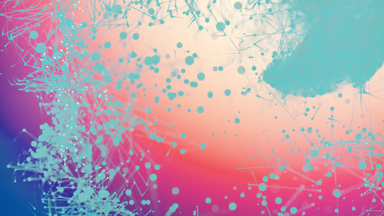다채로운 배경에서 아름다운 움직이는 입자 4k 추상적인 배경