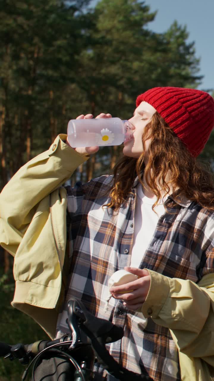 Woman enjoying a break outdoors