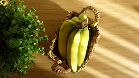 bananas in a basket