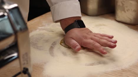 chef making pasta dough