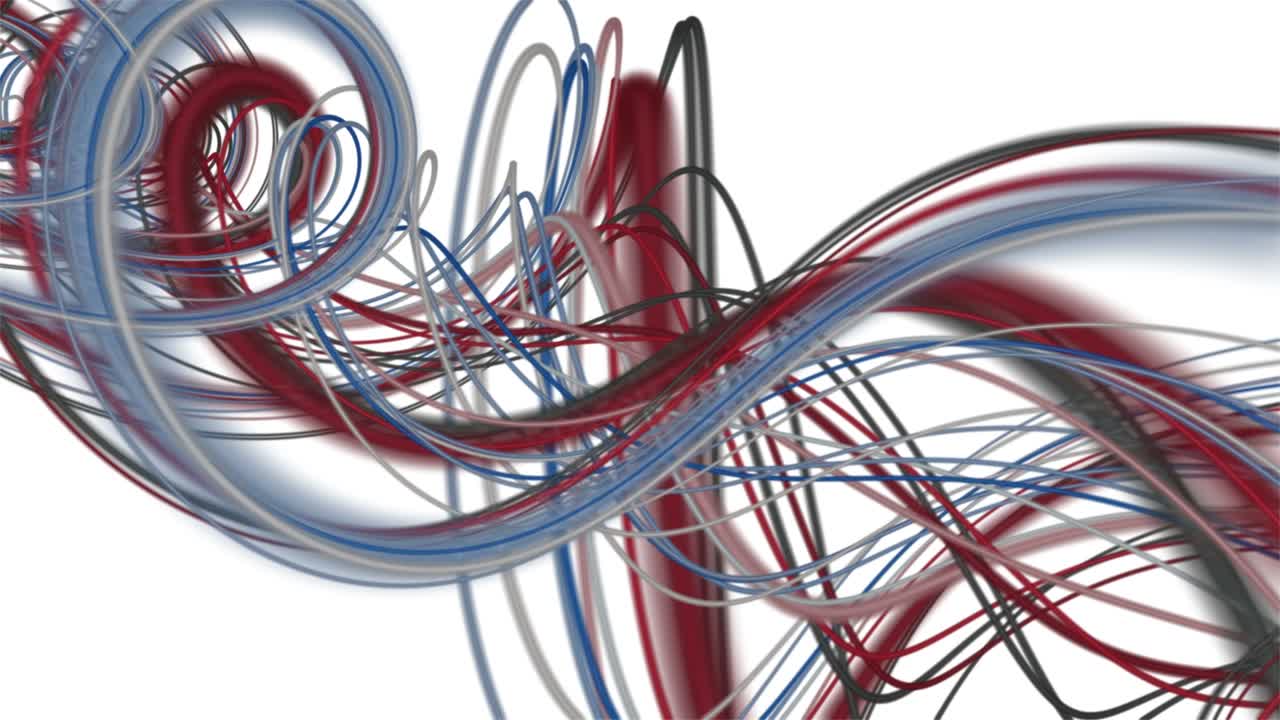 animación fantástica con objeto de onda de rayas en cámara lenta, 4096x2304 bucle 4k