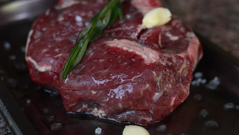 raw steak ready for cooking