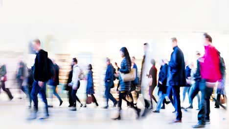 lots of walking people walking. walking people motion blur. rush hours, lots of people passing in front of the camera. 4k video clip