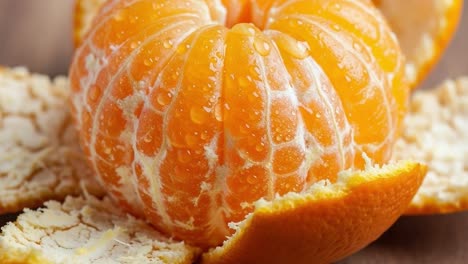 Vibrant Orange Citrus Fruit with Water Droplets on Its Peel Showcasing Freshness and Juiciness, Perfect for Healthy Snacking and Desserts