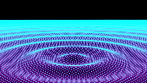 the grid of a drop and rippled surface. 3d illustration.
