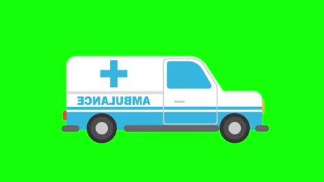 ambulance car moving on the studio