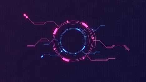 animación de la interfaz de usuario futurista hud. fui, gui,ui elementos del ciberespacio virtual. fondo de tecnología informática abstracta. diseño de alta tecnología. realidad virtual
