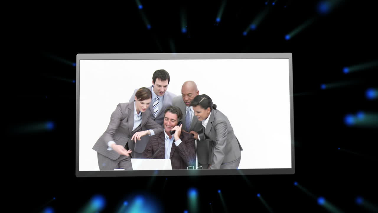 사업가 들 이 일 하고 있는 장면