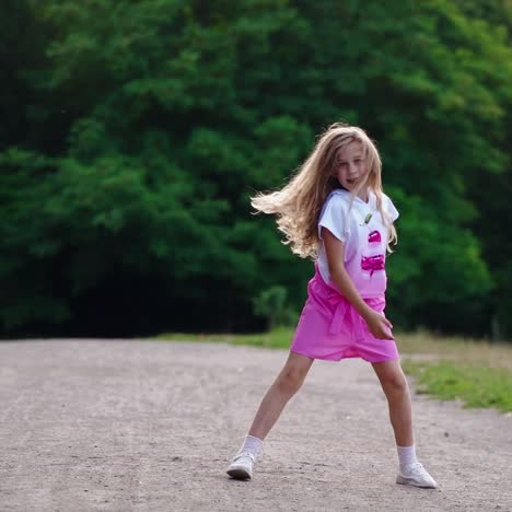 little happy girl outdoor