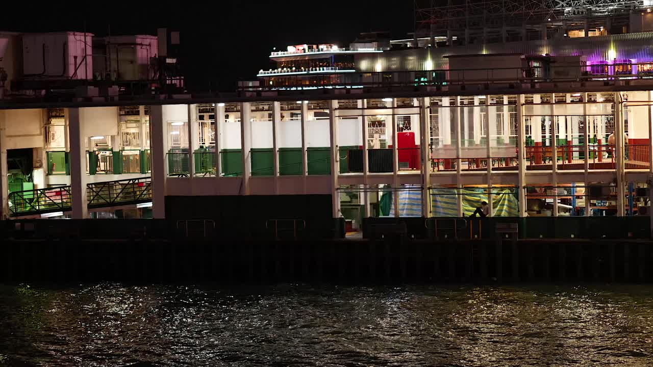 Ferry docked at Hong Kong's Kowloon Pier
