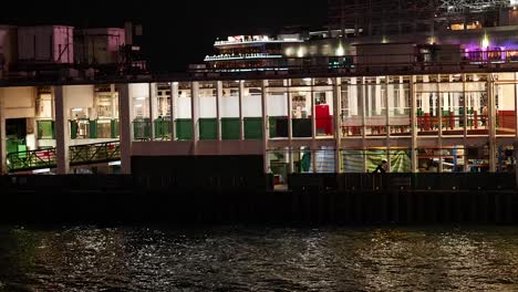 ferry docked at hong kong's kowloon pier