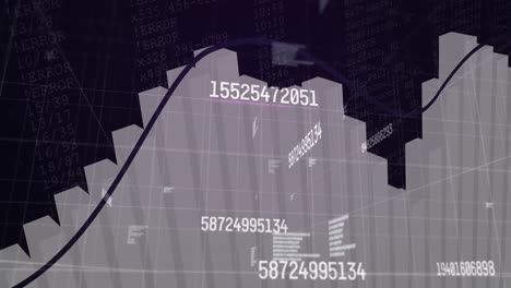 Animation-of-financial-data-processing-over-black-background