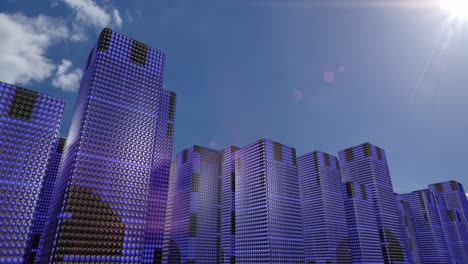 LED-skyscrapers-scrolling-graphics-buildings-city-4k