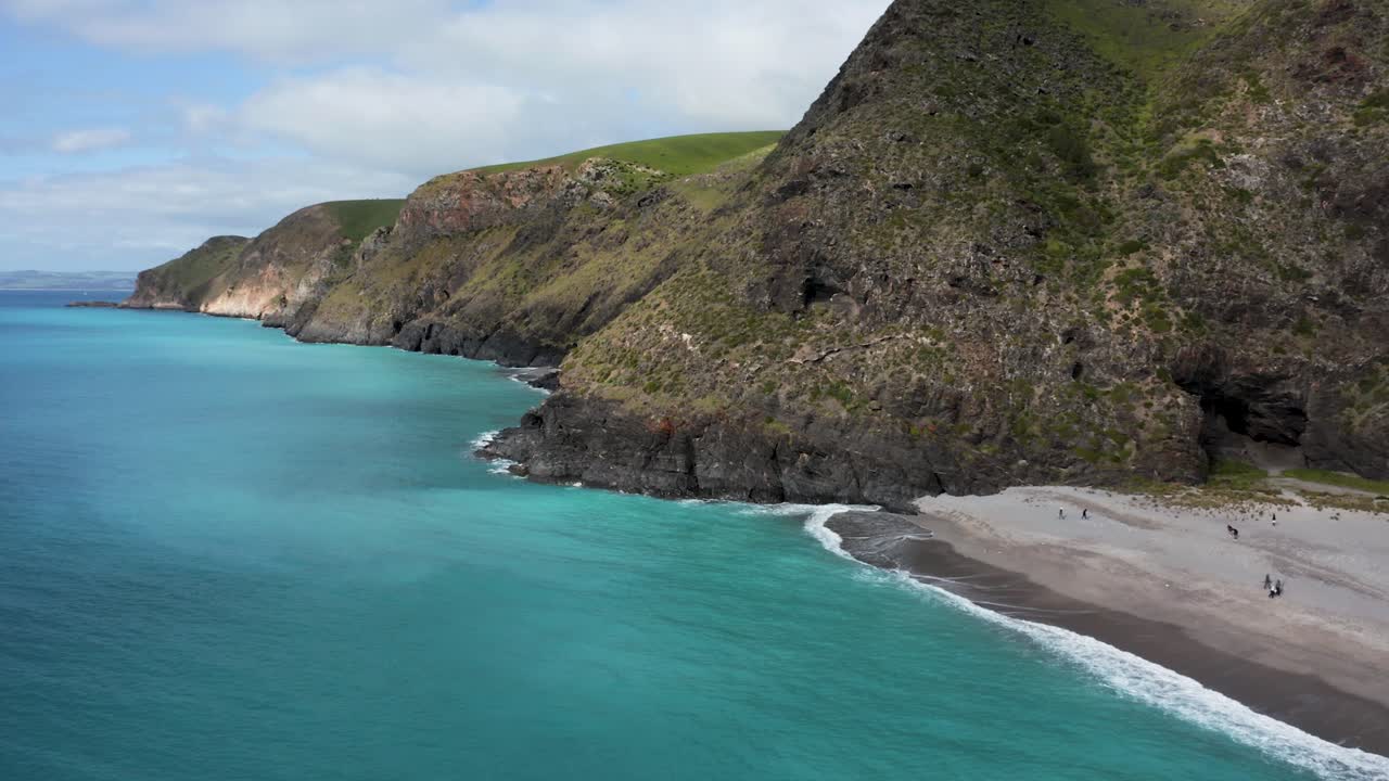 Rapid Bay Fleurieu Peninsula aerial with turquoise water, beach and coast, South Australia