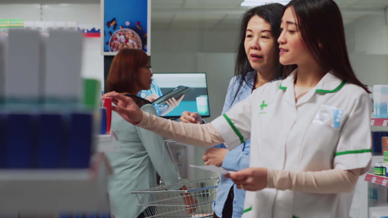 Pharmacy Consultation with Pharmacist and Customer