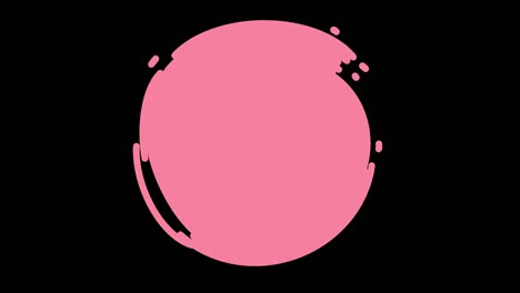 conjunto de manchas rosadas dibujadas a mano, pinceladas, manchas de pintura, salpicaduras. boceto de dibujos animados en bucle de manchas con lugar para texto, logotipo en fondo transparente.