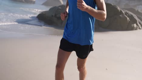 portrait of man is running