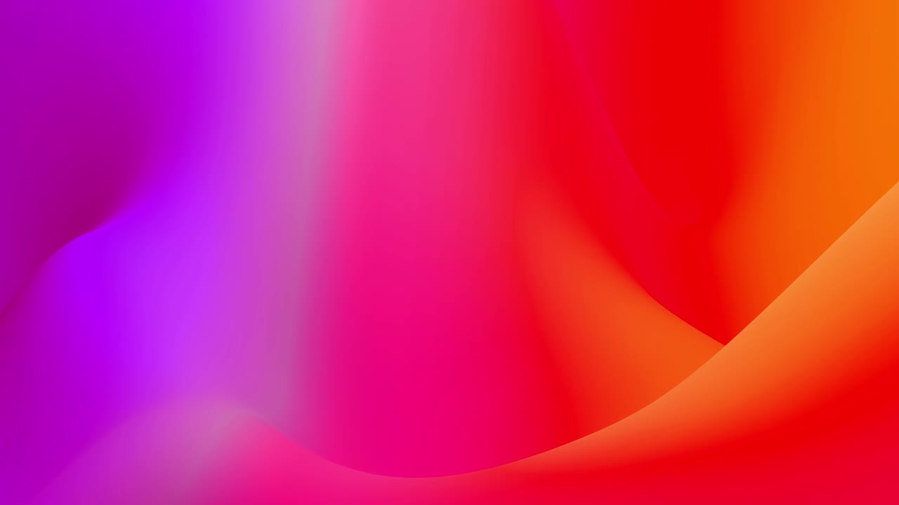 환상적으로 다채로운 풍경: 4k 추상적인 루프 환상적인 배경, 내부 반이는 페인트의 액체 그라디언트, 사이클에서 부드럽게 변하는 언덕이나 봉우리 형태