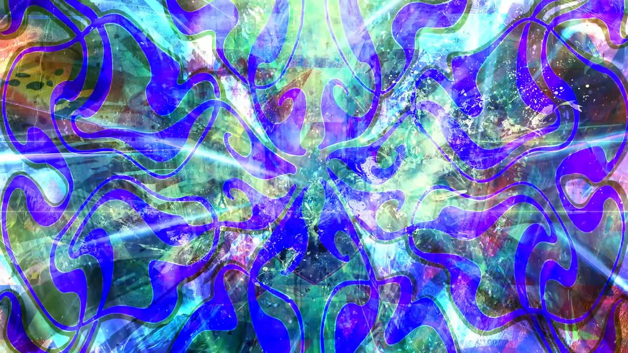 patrones ondulados psicodélicos que se acercan y se alejan - animación de fondo de movimiento de bucle sin fisuras de 4k