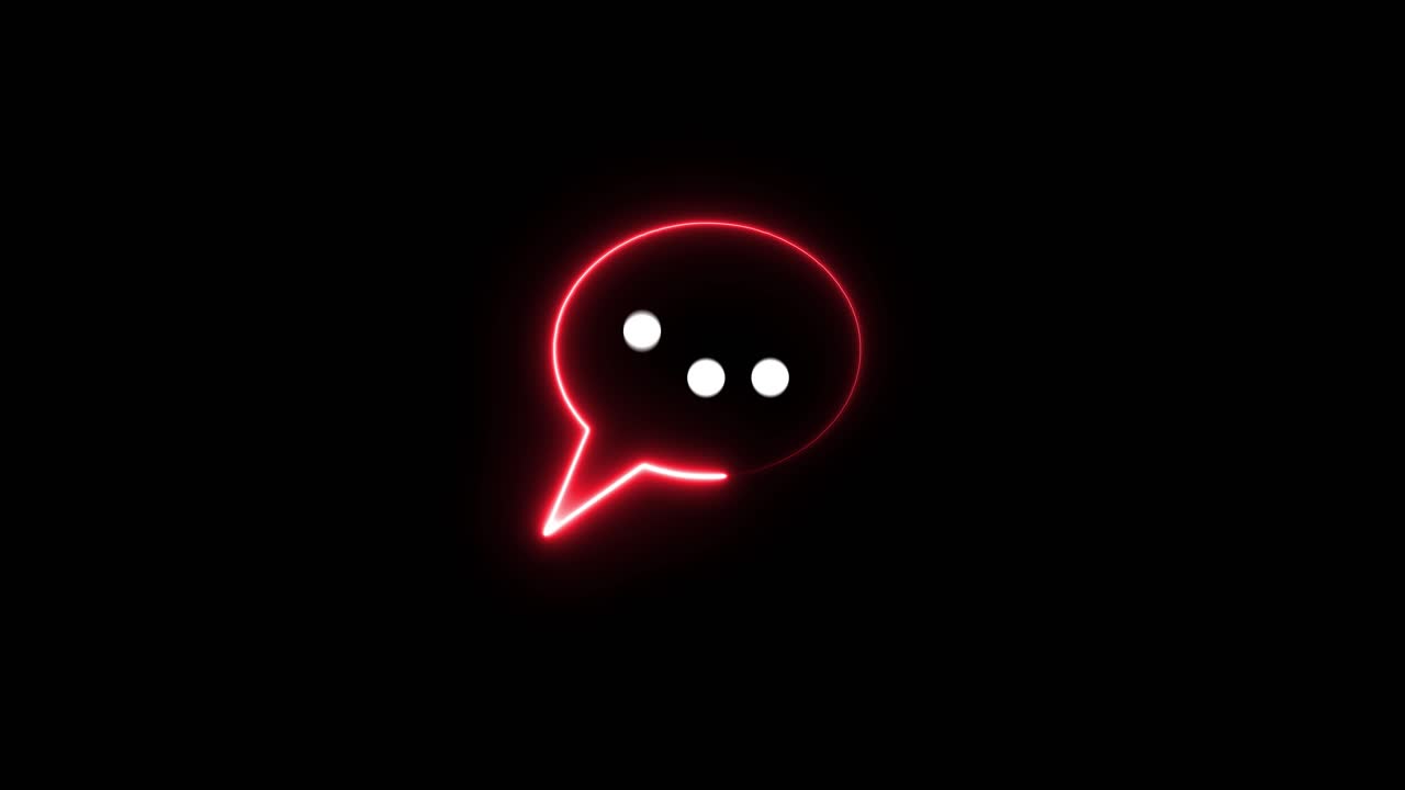 Neon Chat Bubble