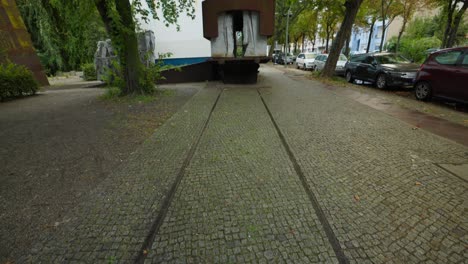 old tram tracks in berlin