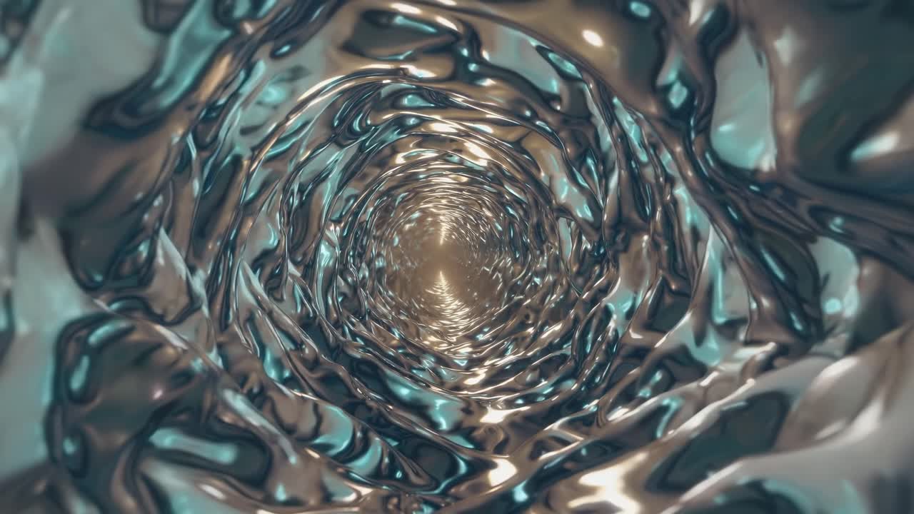 túnel metálico abstracto